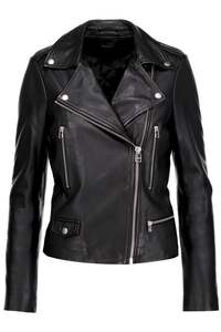 CHAQUETA DE PIEL NEGRA TIMELESS PARA MUJER - Product Image 3