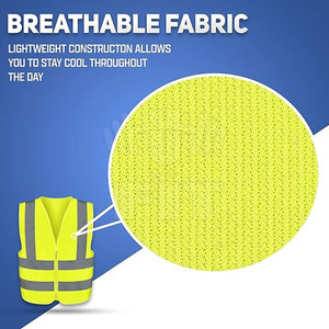 Gilet de sécurité haute visibilité avec logo personnalisé nouveau modèle de ruban réfléchissant en nylon haute visibilité étanche à l'eau vente en gros - Product Image 4