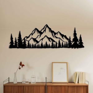 Art mural botanique élégant en métal avec des feuilles et des branches pour la décoration moderne de la maison ou du bureau du fournisseur indien - Product Image 3