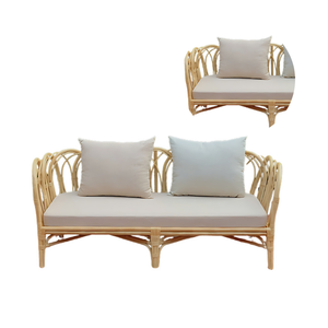 Canapés de jardin artisanaux vietnamiens et chaises en rotin pour la salle à manger, cuisine de parc d'hôtel pour la vie extérieure et intérieure, OEM ODM - Product Image 3