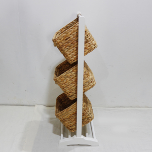 High Quality Wooden Rack Handicraft Coastal Charm Rattan Bathroom Organizer Decoration for Home Bathroom Living - Product Image 4