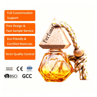 Diffuseur d'huiles essentielles en verre diamanté de qualité supérieure, pendentif pour rétroviseur, ornement, flacon de parfum suspendu pour voiture