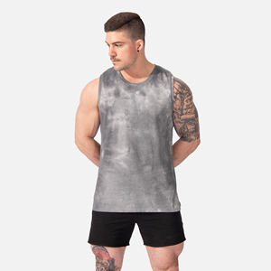 <b>Men's</b> Casual Gym Muscle Bodybuilding <b>Stringer</b> <b>Vests</b> Plain 95% Cotton 5% Spandex Tank Top with Custom LOGO Printing Fitness Wear - Product Image 1