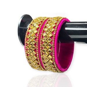 Ensemble de bracelets en perles de fil de qualité supérieure plaqués or rose très vendus, tendance, à porter pour les fêtes, bracelets empilables à prix de gros - Product Image 2