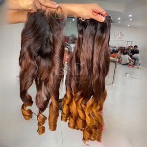 Venta al por mayor completa cutícula alineada Virgen 100% extensiones de cabello humano de trama Remy cabello humano con precio de fábrica - Product Image 4