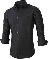 Kemeja Pria Lengan Panjang Kancing Kerah Model Formal Bahan Katun 100% Berkualitas Tinggi untuk Musim Panas Kasual Cepat Kering
