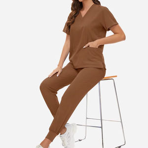 Ensemble d'uniformes médicaux de haute qualité pour hôpital, en polyester et élasthanne, pour femmes et hommes, uniformes d'infirmière, tenues médicales - Product Image 2