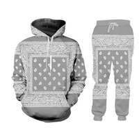 Ensemble de survêtement unisexe graphique personnalisé couleurs multiples sweat à capuche imprimé par sublimation/pantalon/costume Hip Hop Couple Streetwear survêtements de jogging