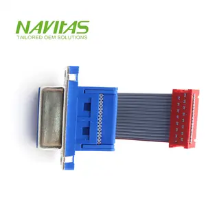 OEM UL2651 28Awg 16 pin IDC 1.27 Ribbon Cable Assembly