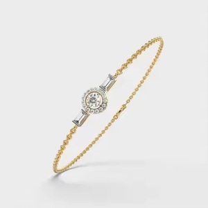 Pulsera de Oro Amarillo de 18k de Lujo con Cristales, Joyería de Regalo para Mujer, Pulseras con Diamantes Cultivados en Laboratorio - Product Image 2