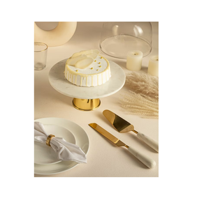 Attractive Design Brass <b>Cake</b> <b>Server</b> Double Tier Birthday Occasion Usage <b>Cake</b> <b>Server</b> Best Shiny Polished - Product Image 3