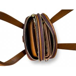 Bolso de mano y mochila estructurados en cuero genuino Dollaro - Hecho en Italia - Art. 26112 - Product Image 5