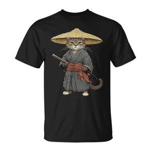 T-shirt promozionale a tema Gatto Samurai - Product Image 1
