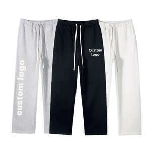 New Design Custom Embroidery Puff 500gsm <b>Canvas</b> 100% Cotton <b>Waterproof</b> Pure Color Loose Straightly Men Jogger Pant MADE TRIOTAKE - Product Image 1