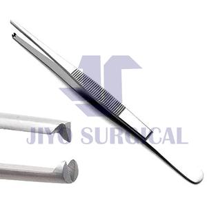 Adson Medical Instruments 14cm Fórceps de vendaje quirúrgico Dientes Fórceps de pulgar de acero inoxidable Borde dentado Fuente de alimentación manual - Product Image 4