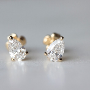 ต่างหูเพชรสีขาวทอง14kt สำหรับห้องปฏิบัติการตัดลูกแพร์เพชรหลากสี VVS ชัดเจนเครื่องประดับที่กำลังมาแรงมีสไตล์สำหรับงานแต่งงานงานปาร์ตี้ที่น่าทึ่ง - Product Image 2