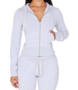 Sudaderas con capucha cómodas con cremallera para mujer, suaves, de alta calidad e ideales para ropa informal y actividades diarias, ajustadas, de manga larga, sólidas - Product Image 1