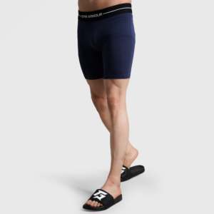 Calzoncillos bóxer de compresión para hombre GA, color azul marino, corte ajustado, tiro medio, tejido de punto con elastano, logotipo en la cintura - Product Image 4