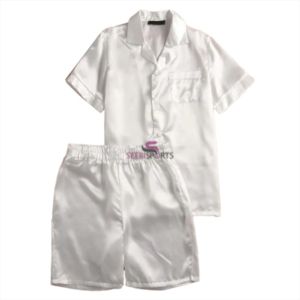 Conjunto de pijamas de seda de morera 100% para hombre de 16mm, ropa de dormir de manga corta, conjunto de pijamas de seda de lujo de 2 piezas - Product Image 2