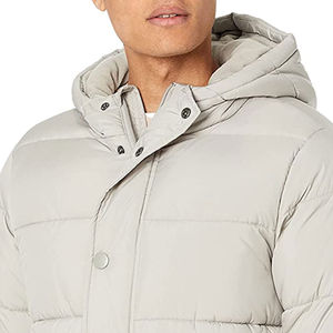 Venta al por mayor de alta calidad de los hombres ligeros chaquetas de invierno Puffer Street Stand Collar tela de lona impermeable transpirable OEM - Product Image 5