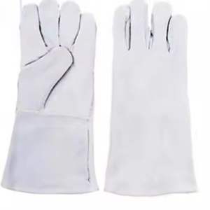 Guantes de mano de cuero industriales hechos a medida Guantes de soldadura protectores de piel de vaca dividida y de oveja con muestra gratis - Product Image 2