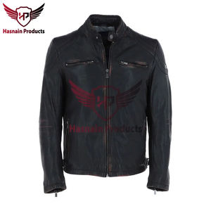 Veste de motard en cuir véritable élégante pour hommes de minuit vêtements d'extérieur à la mode de rue pour une déclaration audacieuse pour l'hiver - Product Image 5
