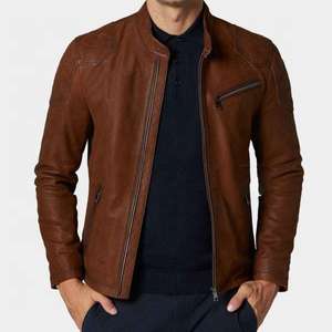 Veste en cuir pour homme au design tendance, vente en gros, vestes en cuir sur mesure pour homme à prix avantageux 2025 - Product Image 1