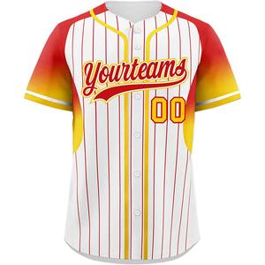 Maillot en maille boutonné sur mesure OEM Softball & Baseball Sportswear avec impression par sublimation et logos de l'équipe - Product Image 1