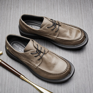 Chaussures de travail en cuir de vache durable avec doublure anti-odeur et absorption des chocs, chaussures décontractées pour hommes, chaussures de tous les jours - Product Image 3