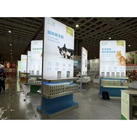 Kit de stand d'exposition modulaire 10x30 pieds en aluminium avec toile tendue, comptoir de stand portable, film souple UV personnalisé CMYK