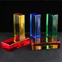 Bloc de verre de couleur opale le plus vendu 200x100x50mm - 18 couleurs vibrantes pour les murs de salle de bain modernes