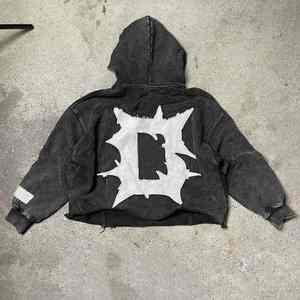 .เสื้อฮู้ดพิมพ์ลายสกรีนสำหรับผู้ชายเสื้อมีฮู้ดผ้าฟลีซผ้าฝ้ายแบบสวมหัวเสื้อแนวสตรีทแบบลำลองสำหรับออกกำลังกายในยิมแฟชั่น - Product Image 4