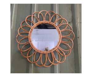 Miroir en rotin personnalisé du Vietnam-Miroir en rotin fait main avec des vibrations côtières, teintes naturelles pour un art mural personnalisé et intemporel - Product Image 6