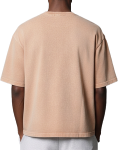 Custom Logo <b>Men's</b> Heavyweight 100% Cotton Breathable Letter T-shirts Street Wear Oversized Blank <b>Cropped</b> <b>Top</b> Boxy Fit Drop - Product Image 2