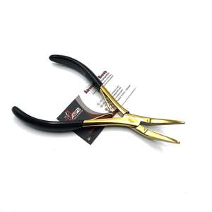 Customizable Stainless Steel Beauty Tool-Curved <b>Flat</b> <b>Nose</b> Hair Extension <b>Pliers</b> with Logo Printing Sustainable Custom Made - Product Image 5