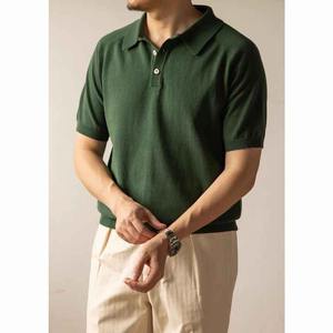 Verano nuevo suéter de manga corta hombres POLO solapa negocios camisa delgada - Product Image 1