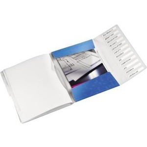 Leitz WOW <b>A4</b> Blue Polypropylene File <b>Folder</b> with 12 Grey Compartment Blocks - Product Image 3