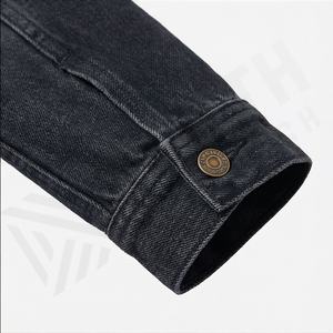 Veste en jean longue pour femme, en coton, couleur personnalisée, hiver, unie, tendance, décontractée, streetwear, vêtement d'extérieur - Product Image 6