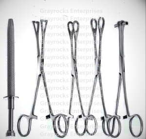 Grayrocks Kit de piercing corporel professionnel Septum ouvert Pince à piercing Outil Oreille Lèvre Nombril Nez Accessoires de maquillage permanent Modèle - Product Image 1