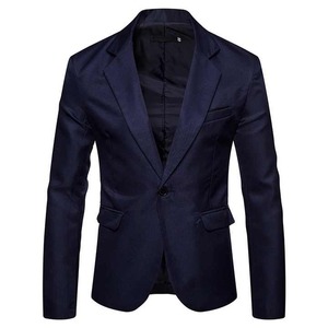 Elegant All-Season Dark-Colored Long Blazer <b>Coat</b> for Men Stylish Men's <b>Coats</b> - Product Image 4