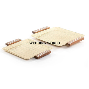 Juego de dos bandejas de chocolate de metal con acabado dorado, plato de chocolate hecho a mano de excelente calidad, juego de dos bandejas de chocolate Ne - Product Image 3