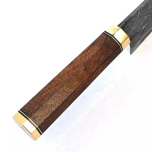 Ensemble de couteaux de chef en acier damas forgés à la main personnalisés avec lame tranchante manche en bois Pakka pour une utilisation quotidienne dans la cuisine Commande minimum 5 pièces - Product Image 2