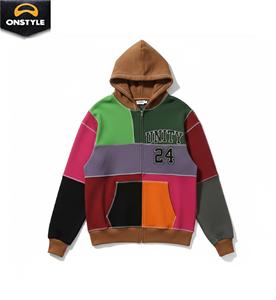 Sweat à capuche d'hiver personnalisé Patch multicolore |   Tissu polaire lourd |   Broderie haut de gamme |   Écologique |   Décontracté moderne - Product Image 3