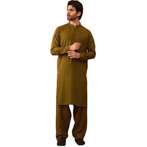 Service OEM ODM, vêtements pour hommes, shalwar kameez uni, afghan, pathani, pakistanais, costume 2 pièces, robe, coupe classique, vêtements musulmans - Product Image 2