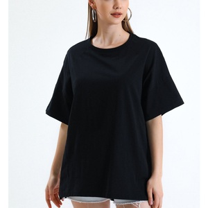 T-Shirt décontracté femme haute qualité mode talons hauts imprimé lâche col 'O' vente en gros été ventes court Logo Export BD - Product Image 2