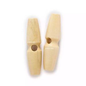 Bouton à bascule en bois naturel attache en bois rustique écologique à 2 trous pour manteaux, chandails, bricolage et accessoires de couture - Product Image 3