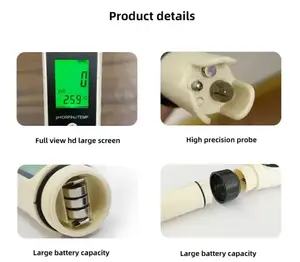 Fabrika fiyatlı 4 in1 çok fonksiyonlu <span class=keywords><strong>pH</strong></span> ölçer su kalitesi test cihazı/sıcaklık/H2/ORP içecek su yüzme havuzu için - Product Image 3