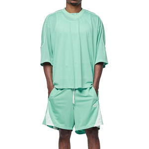 Shorts d'été légers Healy 2026-2027 pour hommes, noir et vert, avec cordon de serrage et poches latérales, personnalisables - Product Image 4