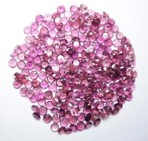 Piedra preciosa natural de turmalina rosa, corte facetado redondo suelto, piedra preciosa natural de alta calidad para uso de joyería a granel - Product Image 3