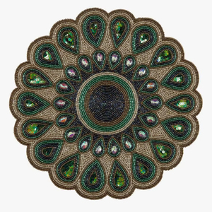 Decorative Beaded Table <b>Placemats</b> at Competitive Price Handmade India Made <b>Placemat</b> for Dining Table From Indian Supplier - Product Image 1